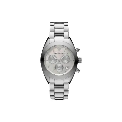 EMPORIO ARMANI Women's Watch Кварцевый механизм ремешок из нержавеющей стали 38 мм серебристый циферблат