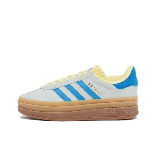 Adidas Originals GAZELLE BOLD Амортизация Износостойкие Низкие Кроссовки для Скейтбординга Женские Синий Желтый