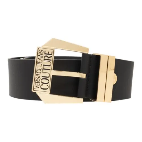 VERSACE JEANS Буква Logo Украшение Шпилька Кожаные ремни Женские Черный