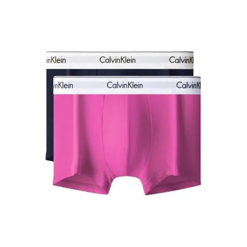 Calvin Klein 2 упаковки фиолетовый розовый + морская волна синий мужские боксер-шорты