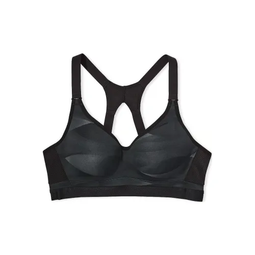 Victoria's Secret INCREDIBLE Marvel Collection 9415 Спортивный бюстгальтер с plonge-бюстгальтером женский черный и серый Waves