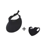 Черные шапки и кепки + маска для лица