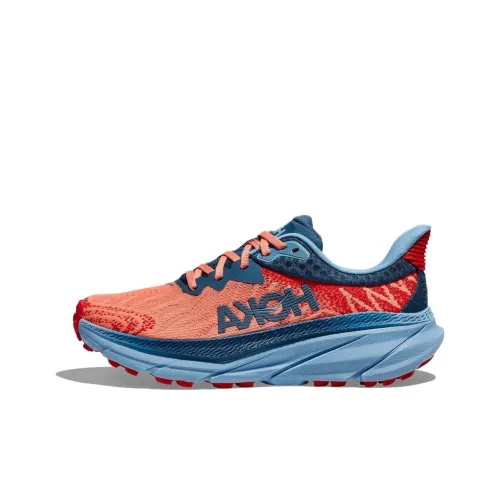 HOKA ONE ONE Износостойкая и Легкая Обувь для Бега Женская Синяя Оранжевая