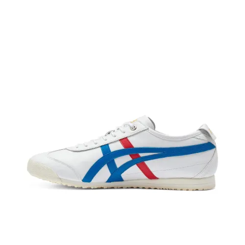 Onitsuka Tiger MEXICO 66 Slip-on Прочный Дышащий Легкий Низкий Топ Casual Унисекс Белый Синий