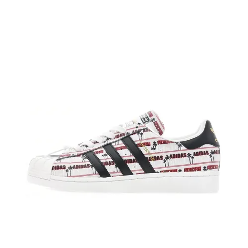 Nigo Collaboration Palm x Adidas Originals Superstar Series Bearfoot Low Скейтборд Кроссовки Унисекс Белый Красный