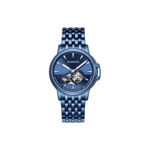 ROSSINI Medallion Collection Автоматический Механический Механизм Нержавеющая Сталь Ремешок Часы Мужские Часы Синий Циферблат 6793C05B