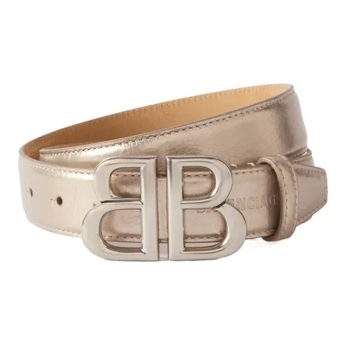 Balenciaga Emblem Smooth Clasp Design Leather Belts Women's Pink