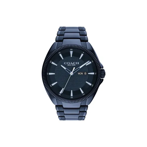 COACH Кварцевый механизм Мужские часы 44,15мм*44,15мм*10,9мм Синий