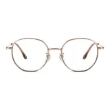 Прозрачные коричневые оправы и золотые храмы