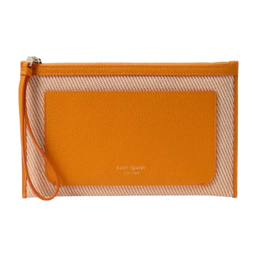Kate Spade Холст Запястье Сумка Клатч Женская Имбирно-Желтая