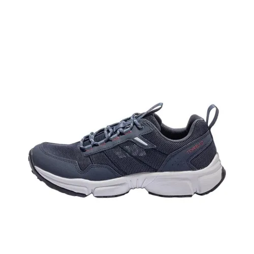 TOREAD Slip-resistant Abrasion-resistant Breathable Low-Top Hiking Shoes Men's Blue Red TOREAD Противоскользящие Износостойкие Дышащие Низкие Походные Ботинки Мужские Синий Красный