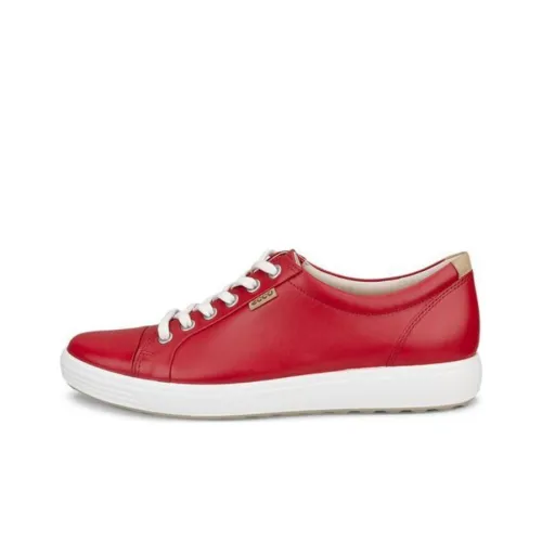 Ecco Slip-resistant Abrasion-resistant Low-top Skateboard Shoes Women's Red Ecco Противоскользящие Аbrasion-resistant Низкие Кроссовки для скейтбординга Женские Красные
