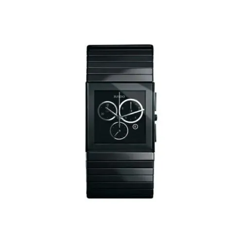 RADO Complete Ceramic Collection Кварцевый механизм Мужские часы Часы 36*35 мм Черный циферблат Керамика Корпус часов
