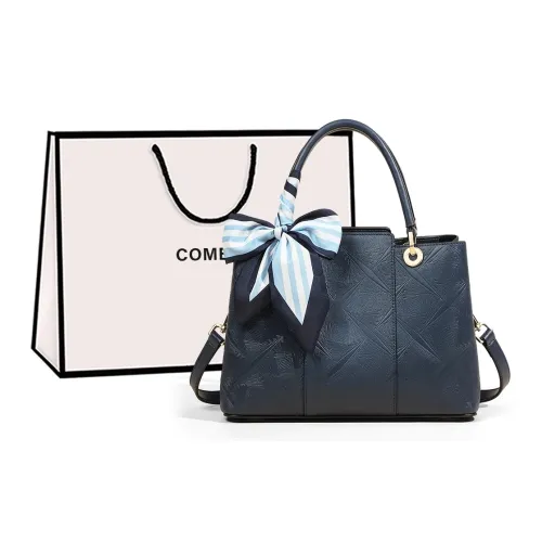 COMELY Коровья кожа Сумка для мамы Сумка Сумка через плечо Сумка через плечо Большая Женская Синяя