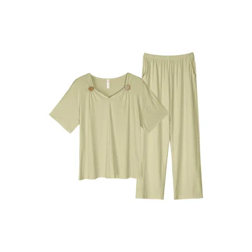 Song Qianya Пижамный комплект женский цвет чайный зеленый