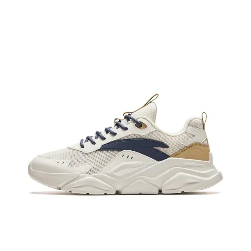 ANTA Противоскользящий Низкий Топ Casual Мужской Белый Синий Коричневый