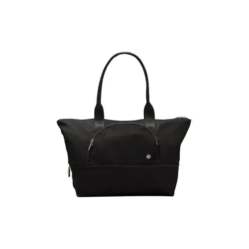 lululemon Нейлон с переработанным полиэстером Тоут Сумка Сумка для покупок Сумка через плечо Сумка обычная Женская Черная