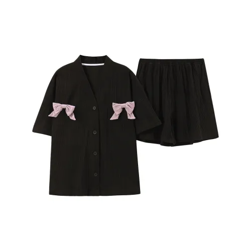 Follow The United States Пижамный комплект Женские Премиум Черный