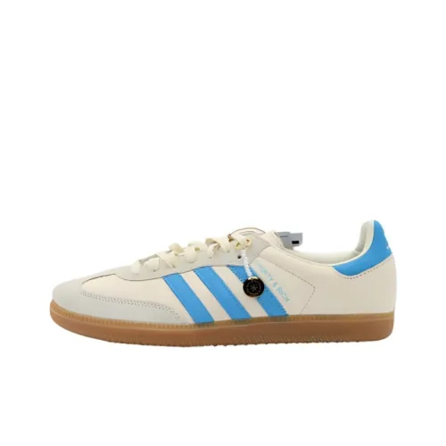 Размер? x adidas originals Yabisah Устойчивый к истиранию Дышащие Низкие Кроссовки для скейтбординга Мужские Белые и Синие