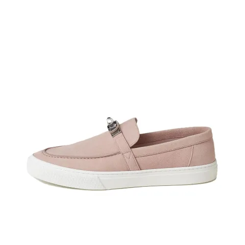 HERMES Game Лоферы Розовый Мужской