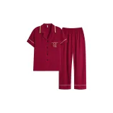 QY3022 Длинный-Короткий-Бургундский Женский