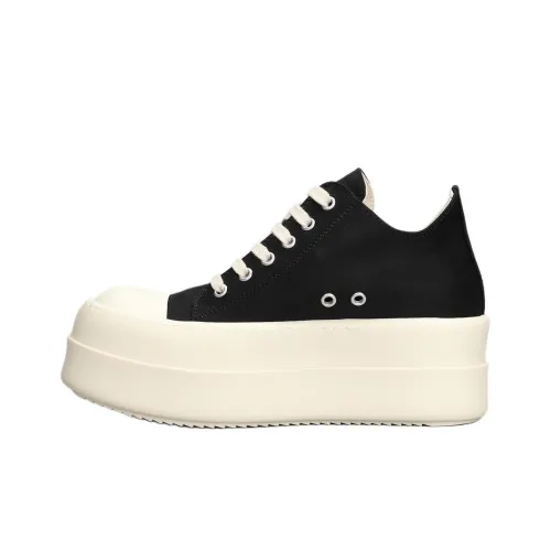 Rick Owens DRKSHDW Low-Top Canvas Shoes Black Women's