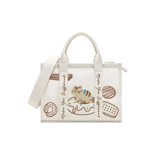 MYD Ткань Одно плечо Сумка Средний Женский Милкшейк Белый