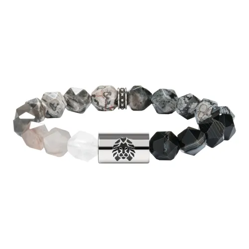 Rastaclat Черный Шунгит Маленький Лев Китайский стиль Браслет с бусинами Унисекс