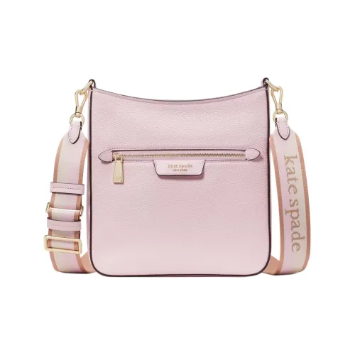 Kate Spade Hudson Litchi Grain Кожа Курьерская Сумка Сумка через плечо Женская Блестящая Розовая