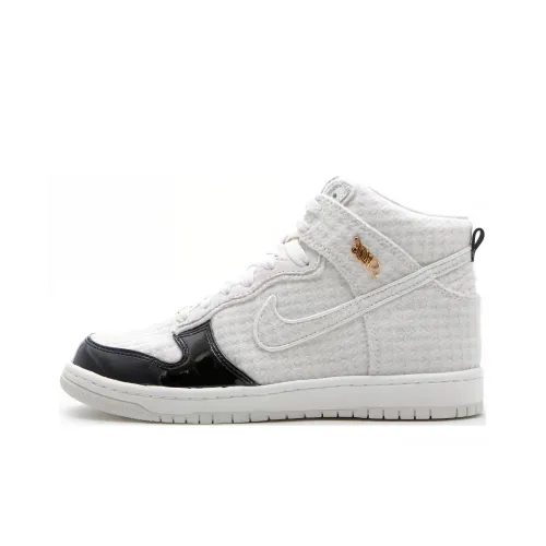 nike Dunk High Slip-Resistant Shock Absorbers High Top Скейтборд Кроссовки Женские Белые