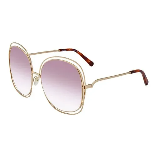 Chloe Металл Бабочка Солнцезащитные очки Женские Золотой