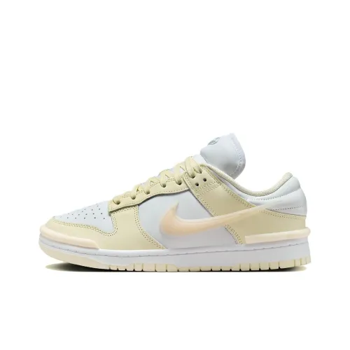 Nike Dunk Low Twist Coconut Milk устойчивые к истиранию и скольжению дышащие низкие кроссовки для скейтбординга женские цвет экрю
