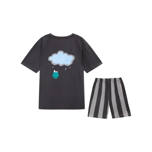 YSO Dark Gray Men's Pajama Sets YSO Темно-серый мужской пижамный комплект