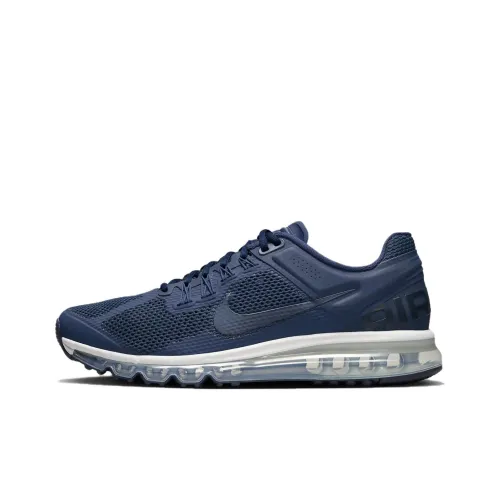 Nike Air Max 2013 Амортизация Износостойкие Низкие Кроссовки для Бега Мужские Синие