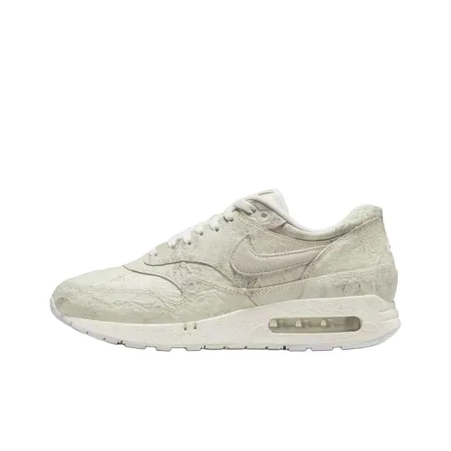 Nike Air Max 1 Устойчивые к истиранию Низкие Кроссовки для бега Повседневные Унисекс Зеленые Белые