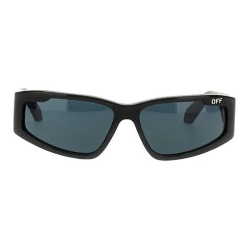 OFF Белый Нерегулярная форма Солнцезащитные очки Унисекс Черный
