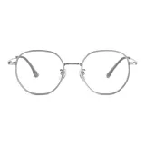 Прозрачная синяя рамка, серебряные temples