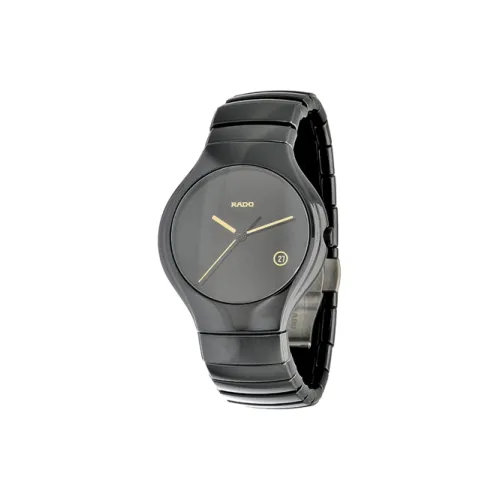 RADO Realme Collection Кварцевый механизм Мужские часы Часы 40 мм Черный циферблат Керамические корпуса Керамический ремешок