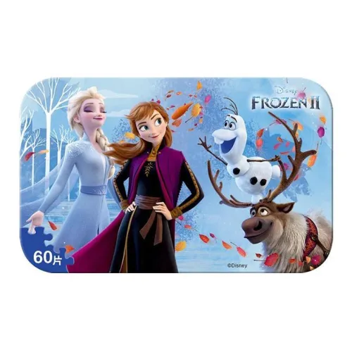 Disney Детский Образовательный Frozen Железная Коробка Набор Плоская Подошва Сборная Головоломка