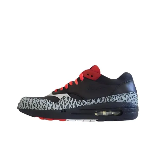 Nike Air Max 1 Low Top Air Cushion Повседневные Беговые Кроссовки Мужские Черные