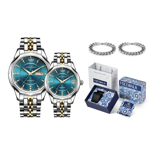 FOCEWALK Механические часы Movement унисекс, 40mm*40mm*12mm, синие