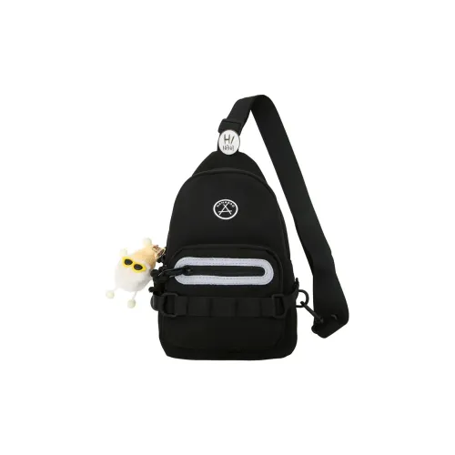 Paulinka Нейлон Sling Bag Standard Unisex Black White Blue Green