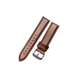 [Двусторонняя натуральная кожа] Светло-коричневый - Серебристая пряжка