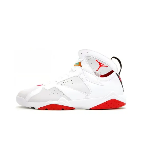 Jordan Air JORDAN 7 Ретро HARE CDP Нескользящий Легкий Высокий Топ Винтажные баскетбольные кроссовки Мужской Белый Красный Выпуск 2008 года