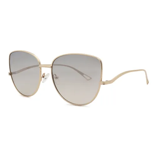 Пара Ponyo Металл Квадратные Солнцезащитные очки Унисекс Золото