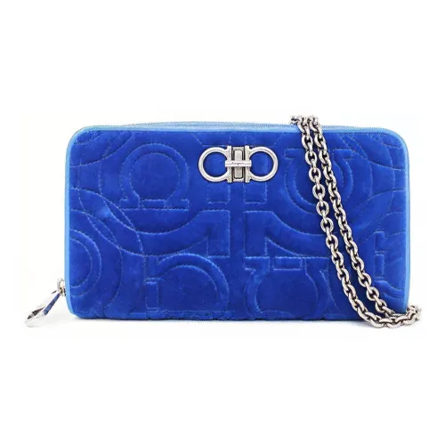 Ferragamo Вельвет Сумка через плечо Сумка на плечо Женская Королевский синий