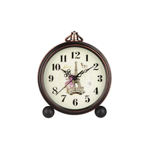 HENSE Кварцевый механизм Металлический Будильник Унисекс Черный HA65