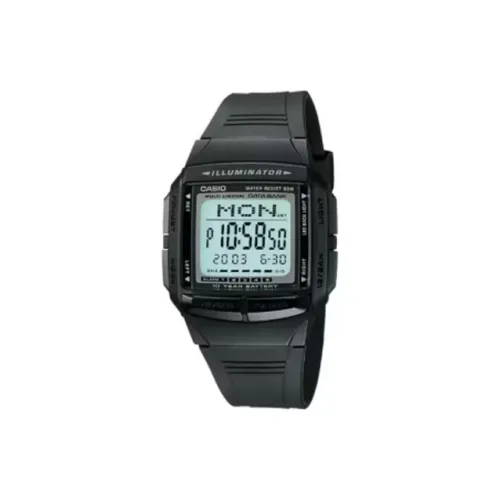 CASIO Кварцевый механизм Смольный ремешок Часы 36 мм Унисекс Серый циферблат