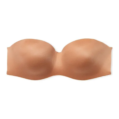 Victoria's Secret BODY By Victoria Collection 7440 Минималистичный Легко Подкладочный Гладкий Без бретелек Бюстгальтер Женский Молочный Конфетный