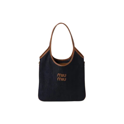 MIU MIU Деним Тоут Сумка Сумка для покупок Сумка на плечо Сумка Женская Темно-синий